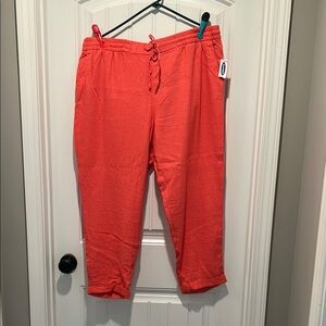 Bright Orange Drawstring Pants